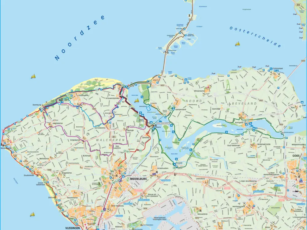 Afbeeldingfietskaart breezand vakanties