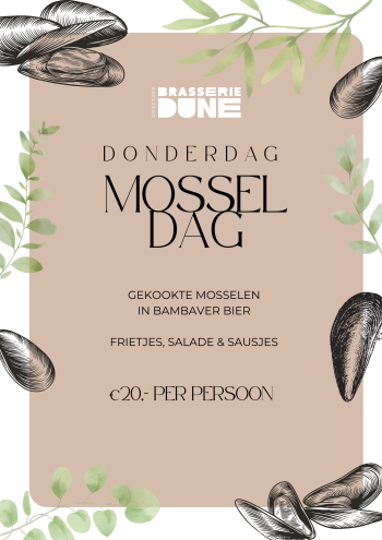 Brasserie Dune - Poster Mosseldag 2025